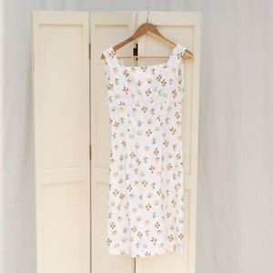 Sleeveless Floral Pencil Dress